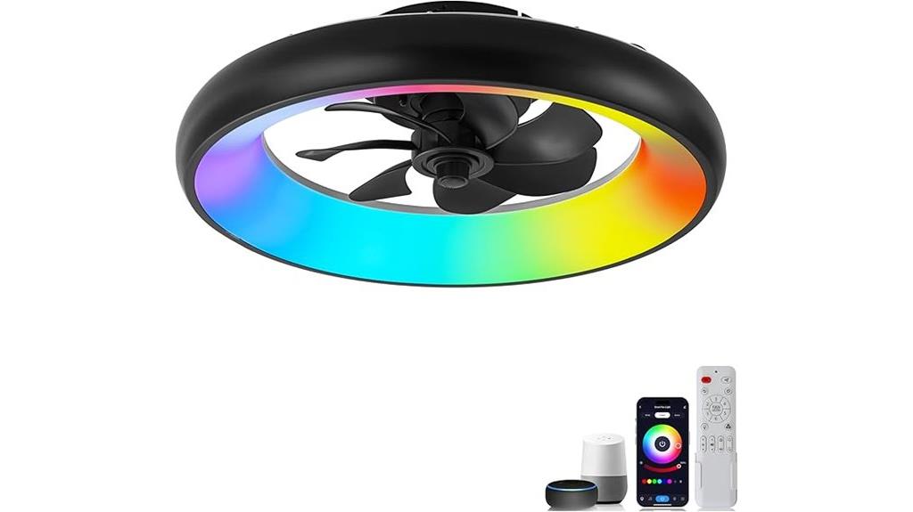 smart rgb led fan