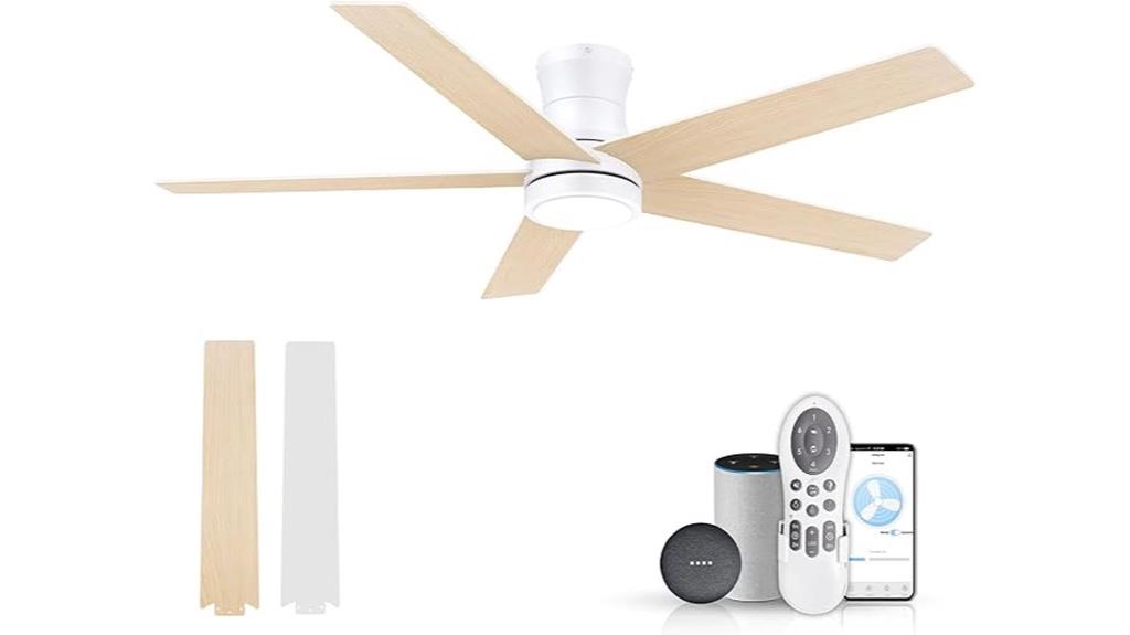 smart white ceiling fan