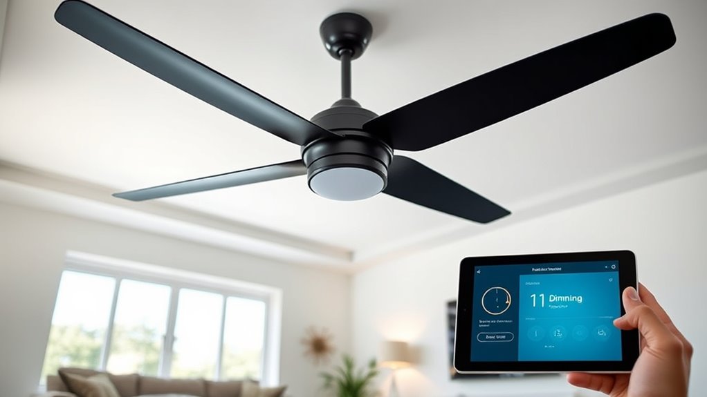 smartphone controlled ceiling fans