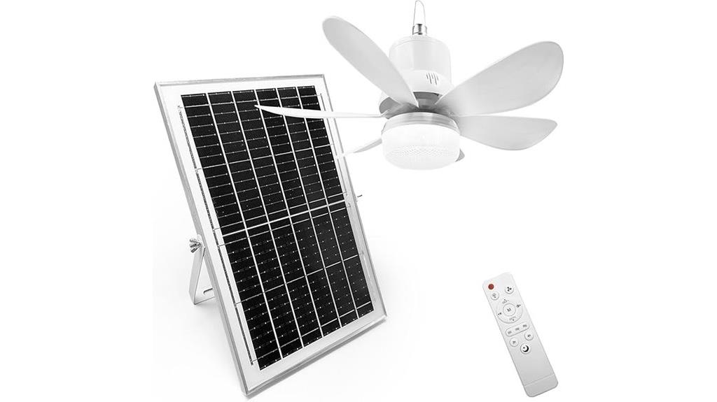 solar ceiling fan light