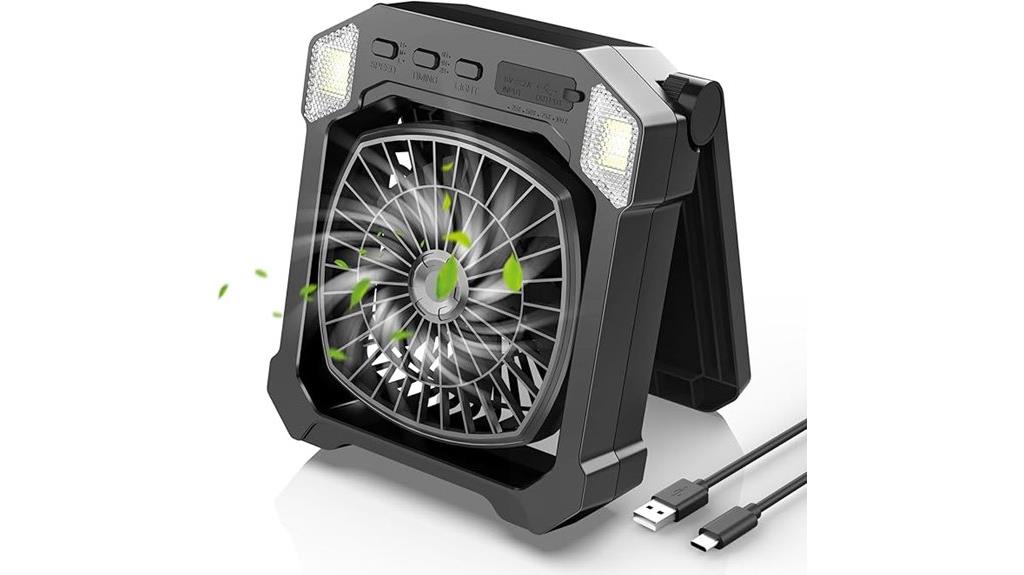 solar powered camping fan