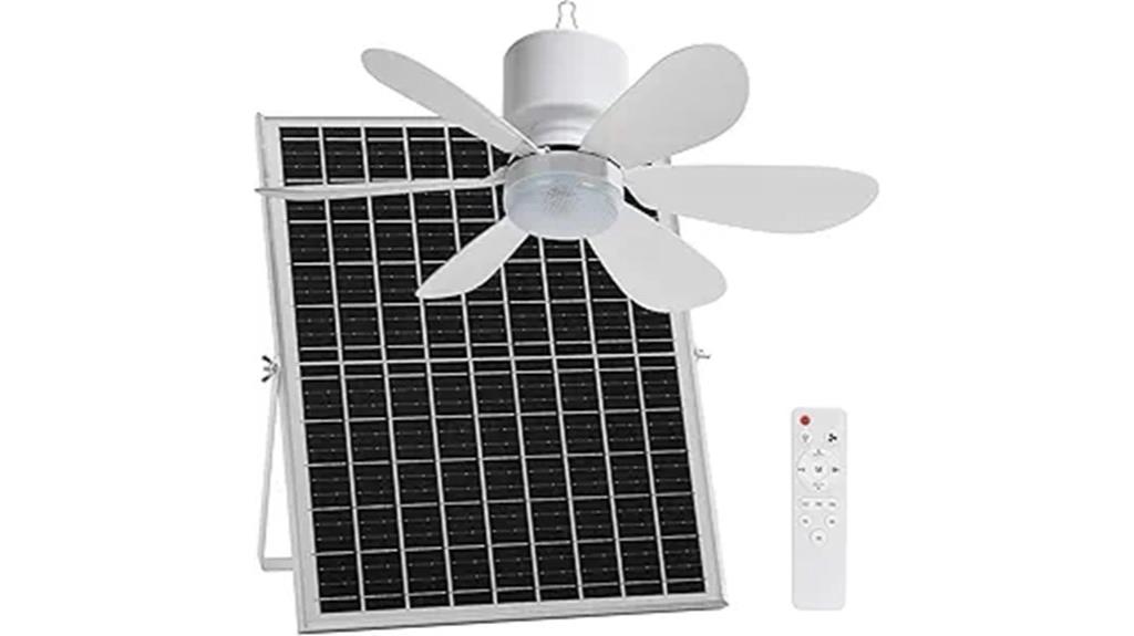 solar powered ceiling fan