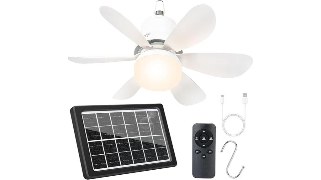 solar powered ceiling fan
