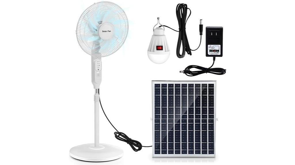 solar powered oscillating fan