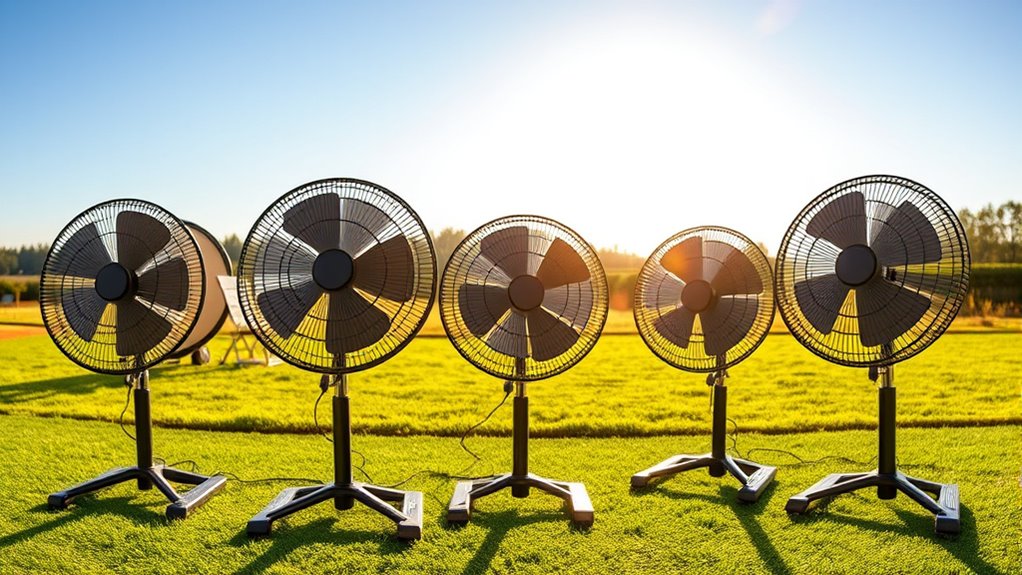 solar powered portable fans
