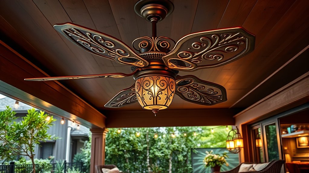stylish bronze outdoor fans