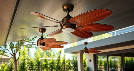 stylish bronze outdoor fans