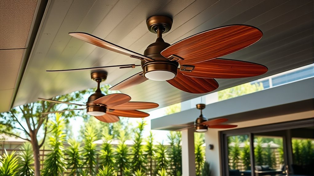 stylish bronze outdoor fans