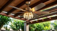 stylish led pergola fans