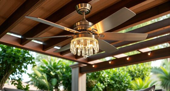 stylish led pergola fans
