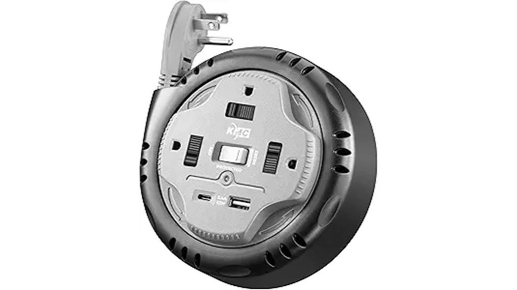 surge cord reel with ports