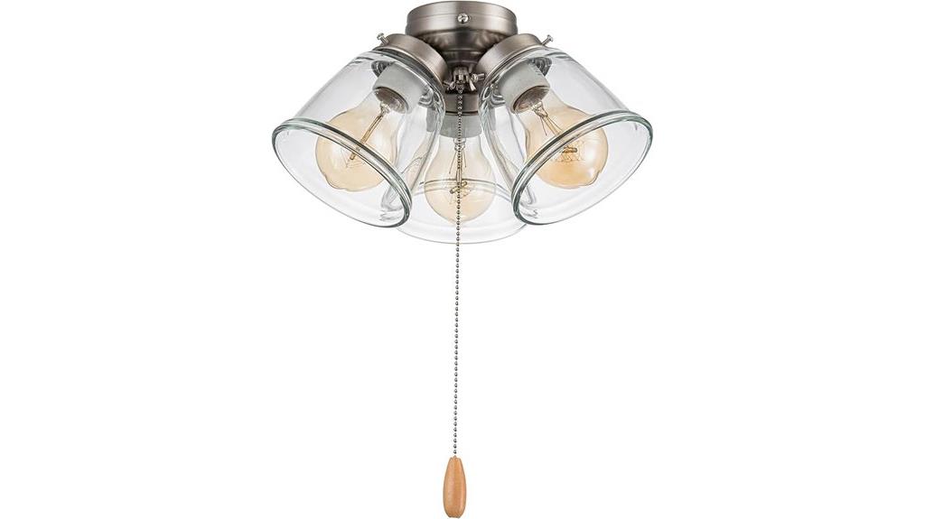 three light ceiling fan kit