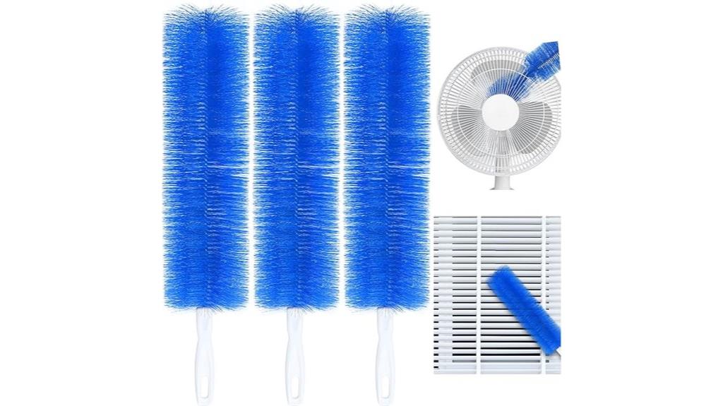 three piece fan brush
