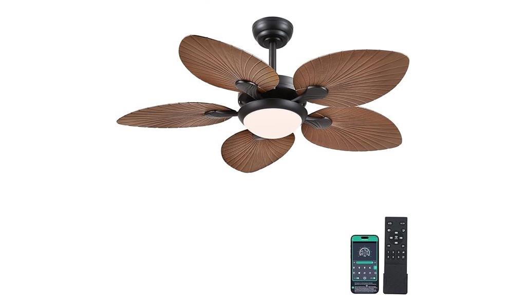 tropical palm leaf fan