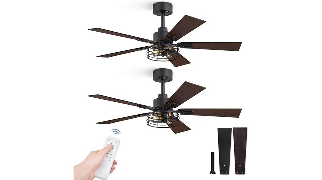 two farmhouse ceiling fans