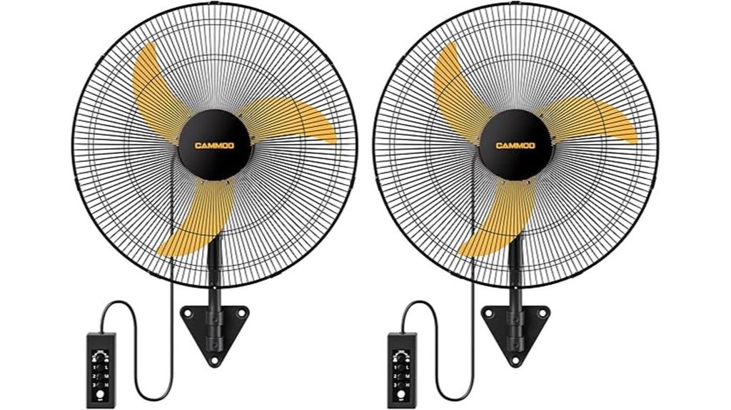 two pack 20 inch oscillating fans
