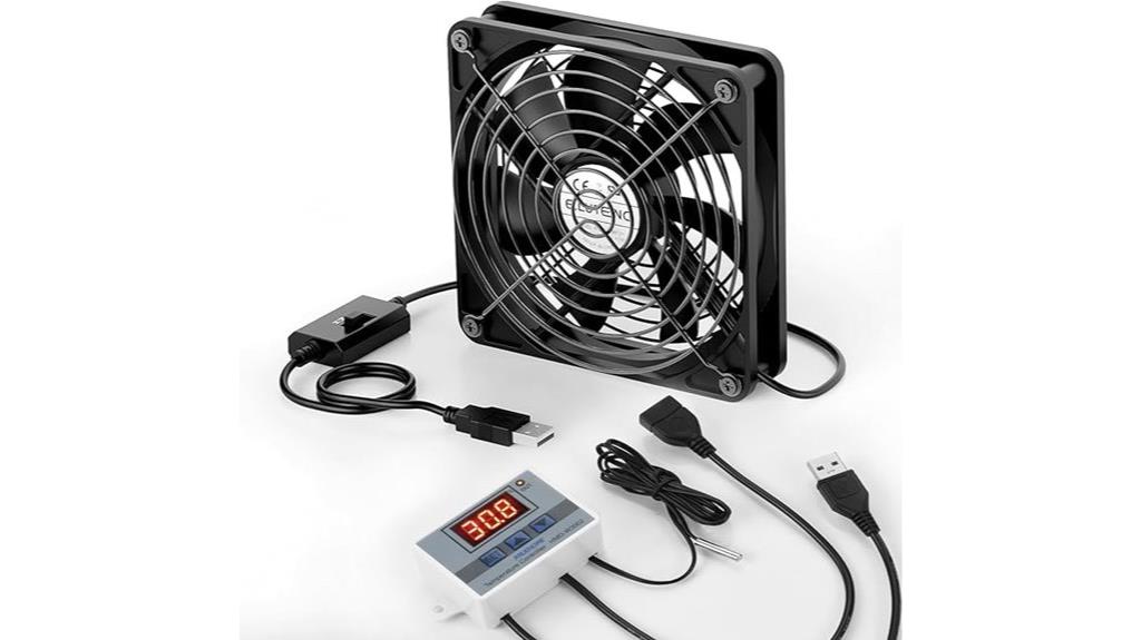 usb fan with digital control