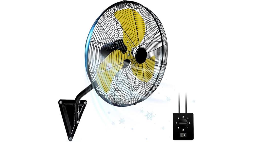 wall mounted oscillating fan