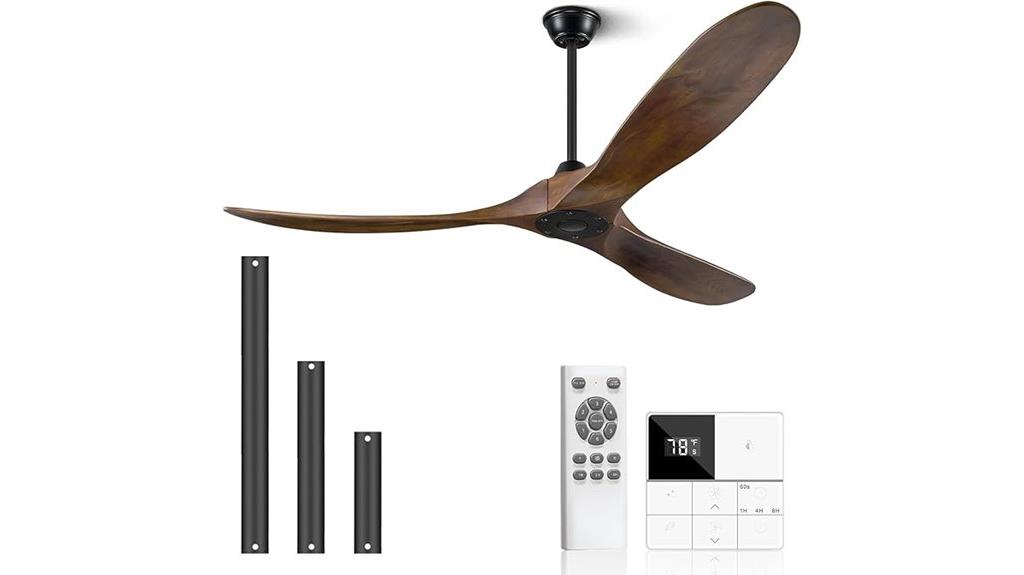 walnut 3 blade fan