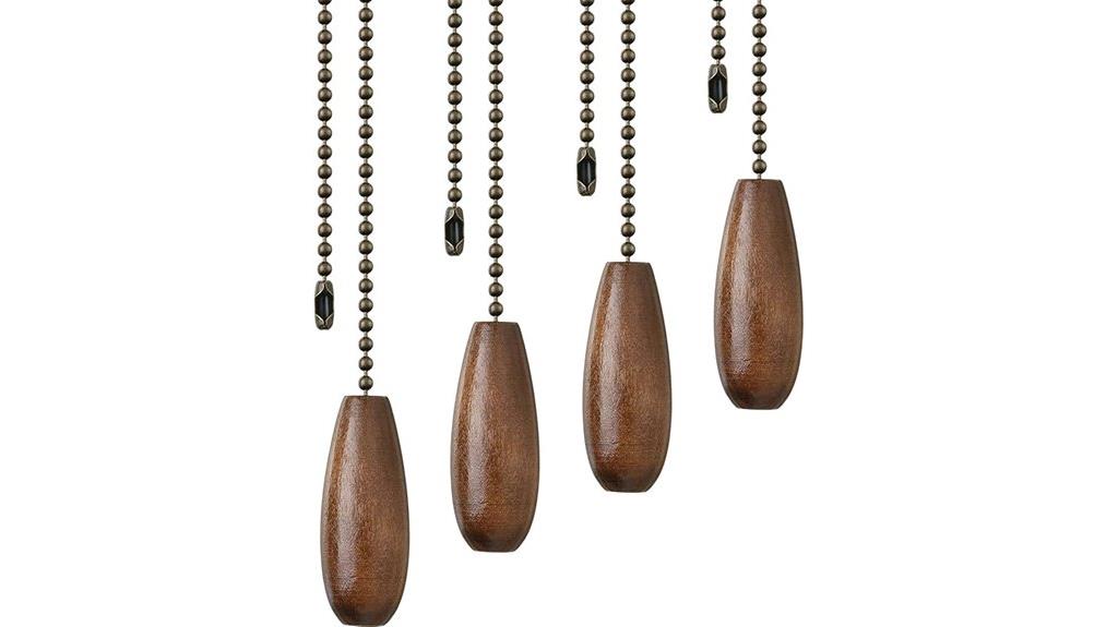 walnut ceiling fan pulls