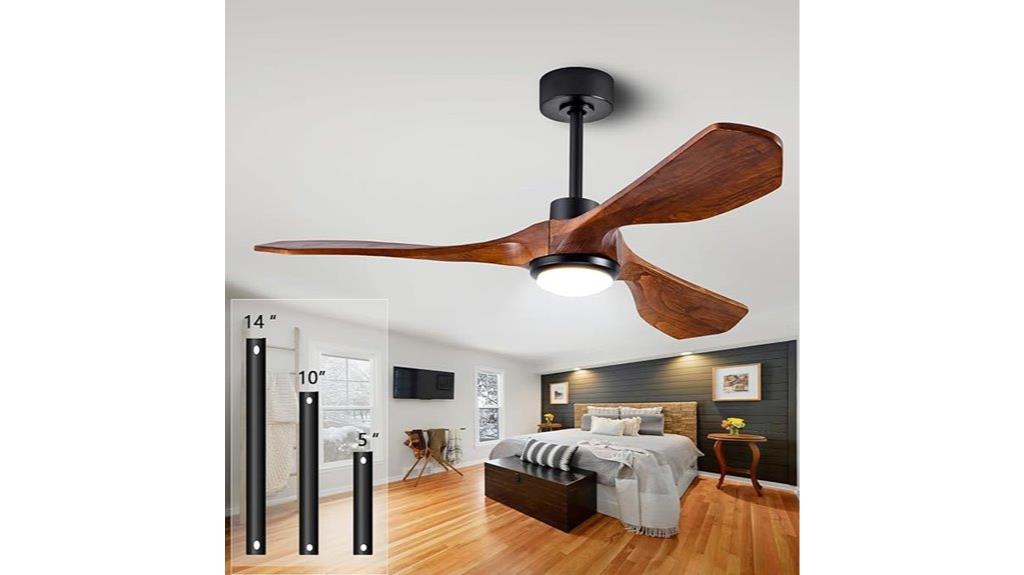 walnut wood ceiling fan