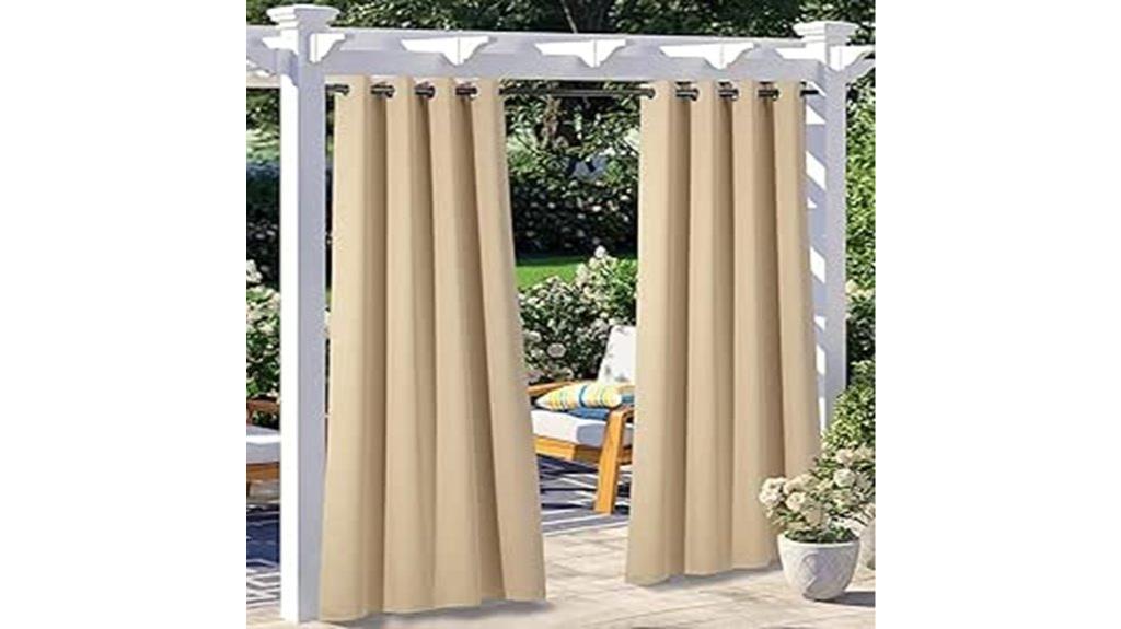 waterproof biscotti beige curtains