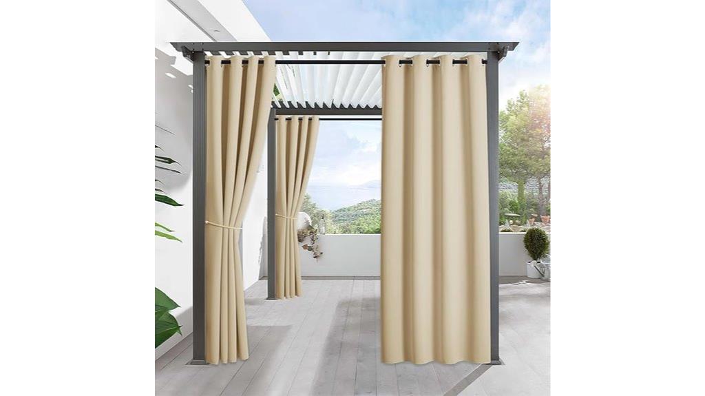 waterproof patio curtain panel