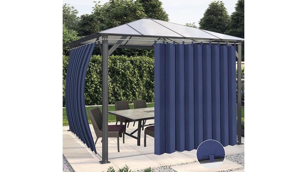 waterproof patio curtain set
