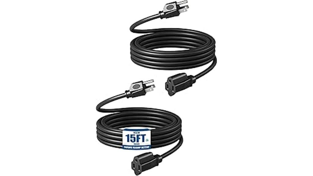 weatherproof 15ft extension cords