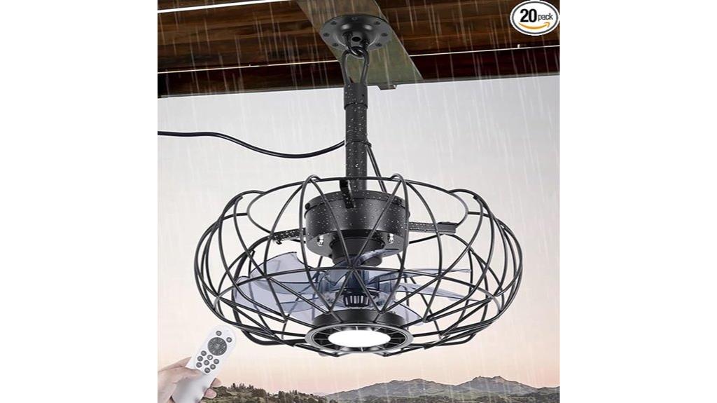 weatherproof black ceiling fan