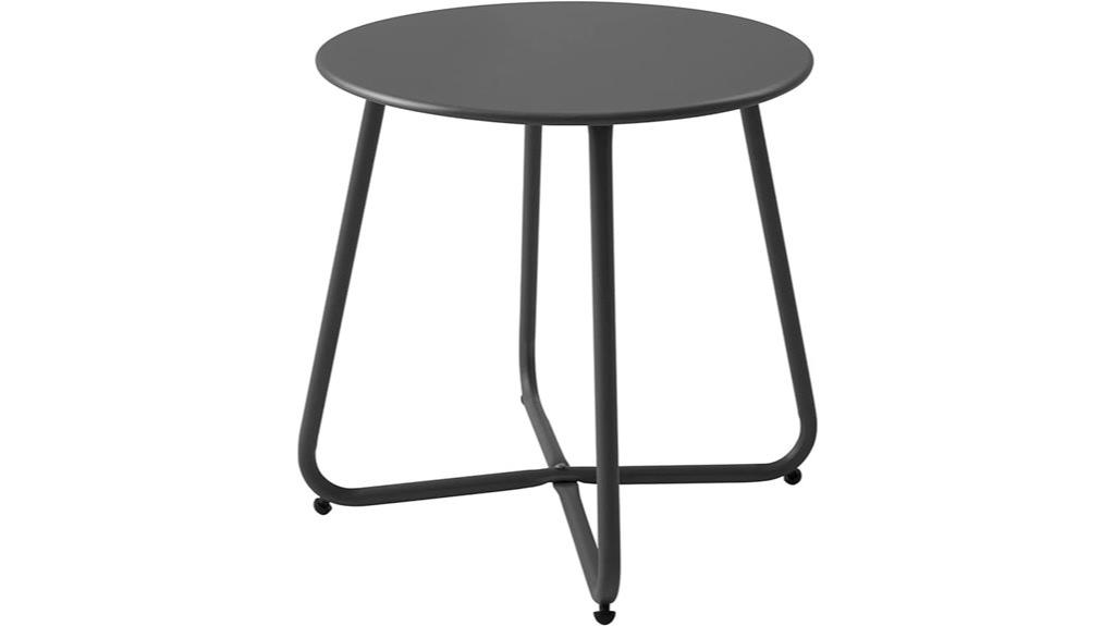 weatherproof metal side table