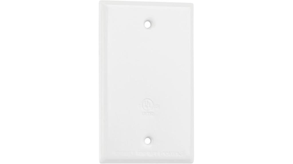 weatherproof white outlet cover