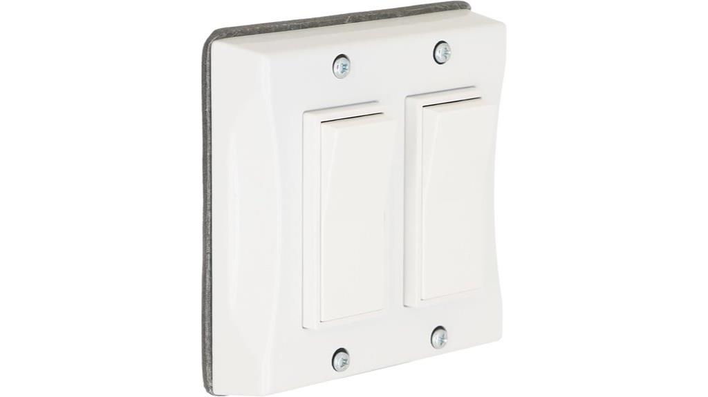 white 2 gang switch cover