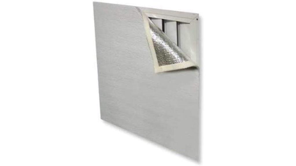white attic insulation panel