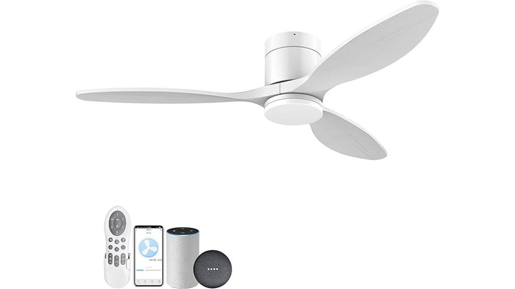 white wifi ceiling fan
