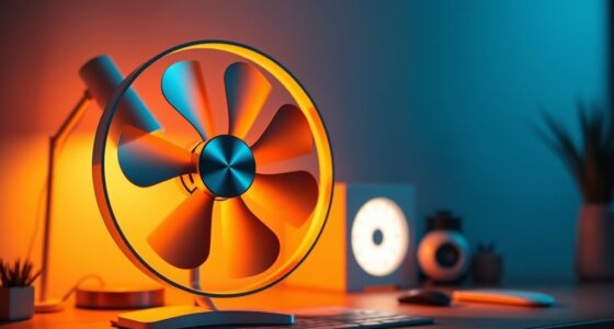 adjustable led fan mood