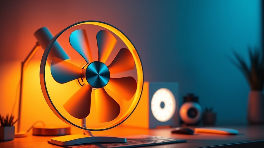 adjustable led fan mood