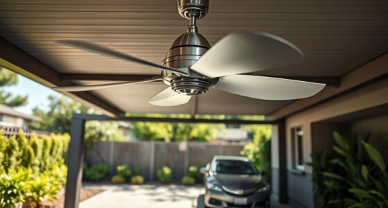 carport driveway cooling fans
