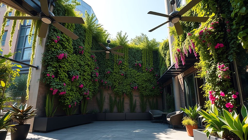 cooling plant walls and patios