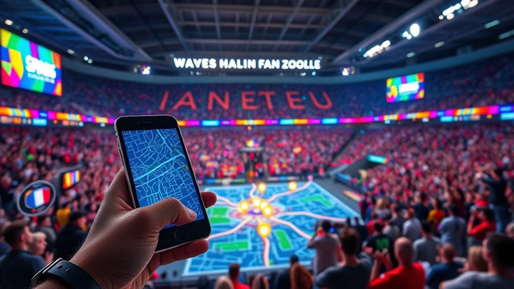 customized fan zone navigation