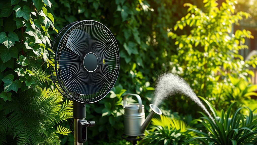 fans and plants improve air