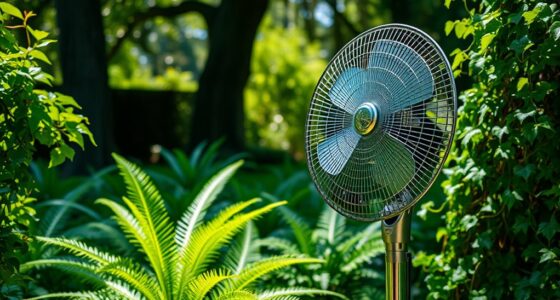 fans and plants outdoors