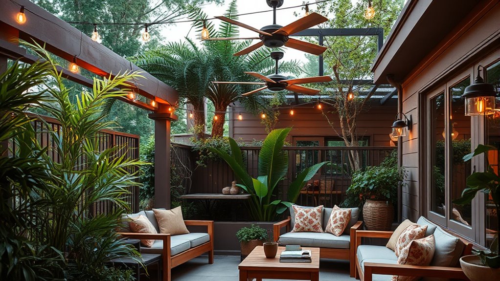 outdoor comfort with fans