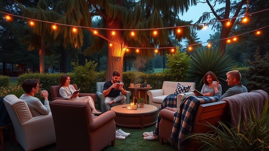 outdoor cozy book gatherings