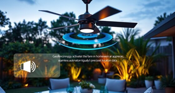 outdoor fan activation geofencing