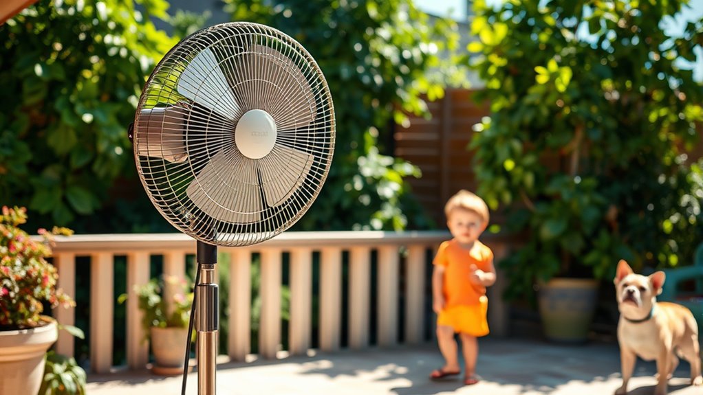 outdoor fan child pet safety