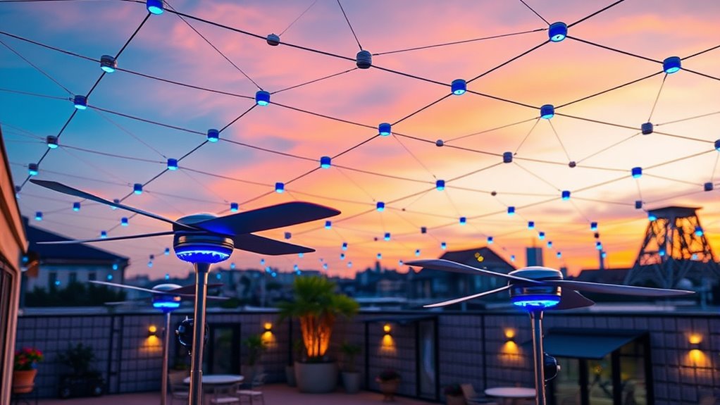 outdoor fan mesh coverage