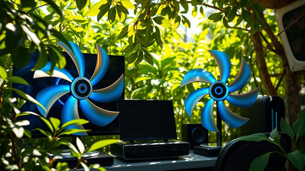 outdoor gaming station cooling fans