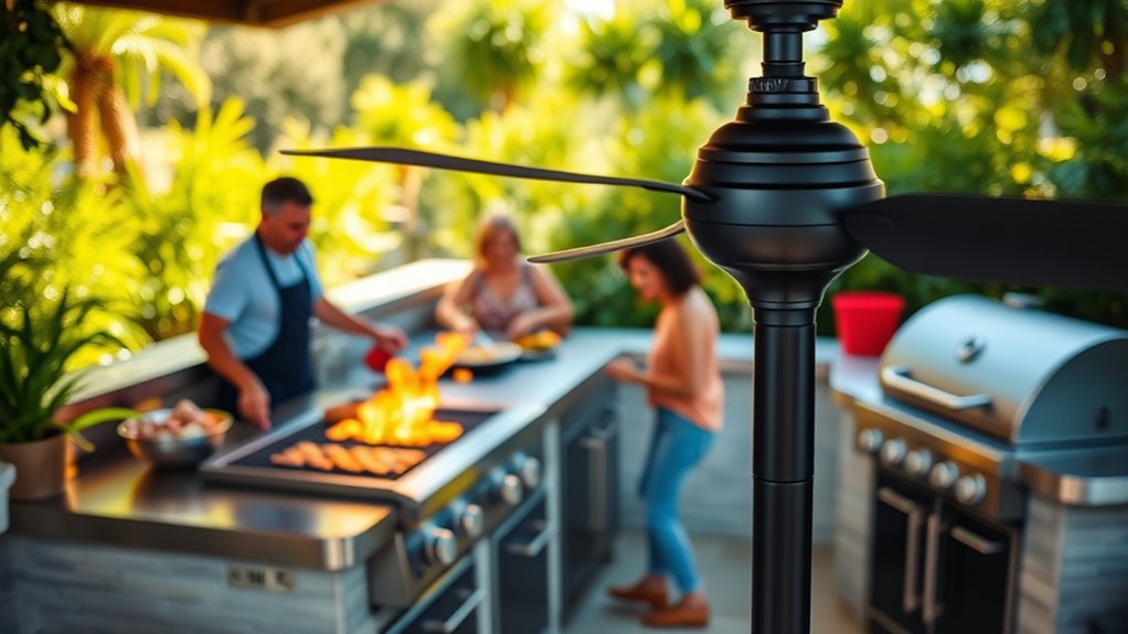 outdoor kitchen fan ventilation
