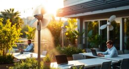 outdoor office smart fans